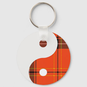 Red Pset en White Yin Yang Sleutelhanger
