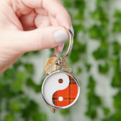 Red Pset en White Yin Yang Sleutelhanger (Hand)