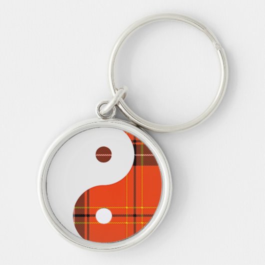 Red Pset en White Yin Yang Sleutelhanger (Voorkant)