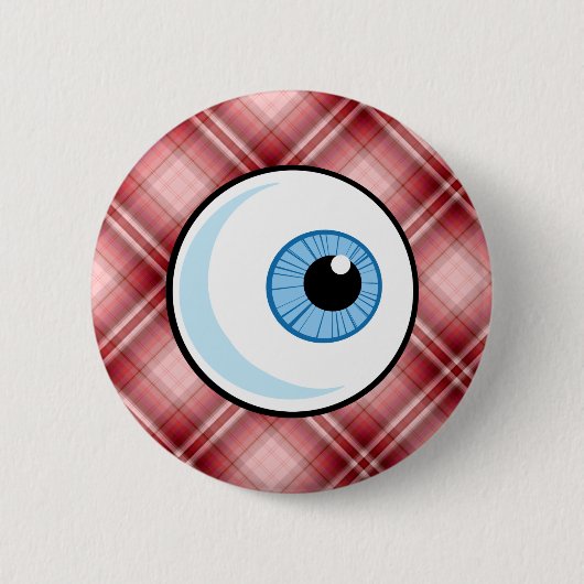 Red Pset Eyeball Ronde Button 5,7 Cm (Voorkant)