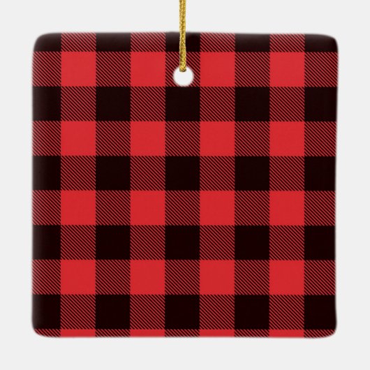 Red Pset| Familiehond Foto met kerst in Keepomwill Keramisch Ornament (Achterkant)