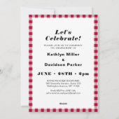 Red Pset Foto I DO Engagement Party Feestdagenkaart (Achterkant)