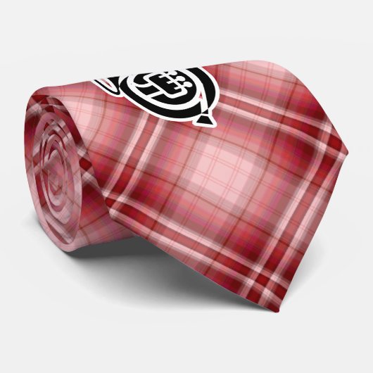 Red Pset French Horn Stropdas (Opgerold)