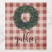 Red Pset Gather Script Wreated Wijn Etiket (Enkel label)