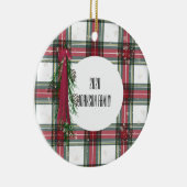 Red Pset-gepersonaliseerd kerstkeramisch sieraad Keramisch Ornament (Rechts)