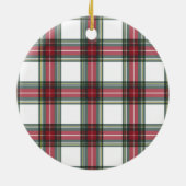 Red Pset-gepersonaliseerd kerstkeramisch sieraad Keramisch Ornament (Achterkant)