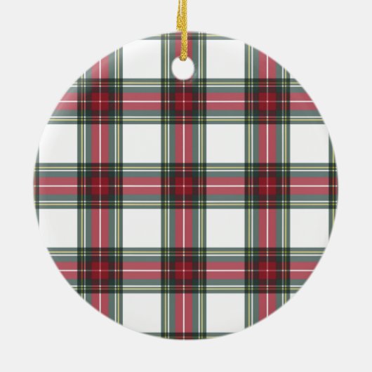 Red Pset-gepersonaliseerd kerstkeramisch sieraad Keramisch Ornament (Achterkant)