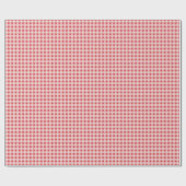 Red Pset Gingham Country Farmhouse Simple Cadeaupapier (Vlak)