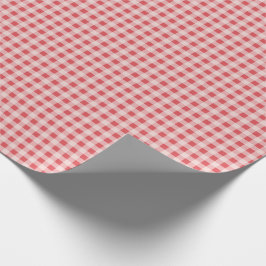 Red Pset Gingham Country Farmhouse Simple Cadeaupapier