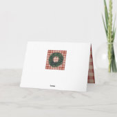 Red Pset Gingham Land Housewarming Kaart (Achterkant)