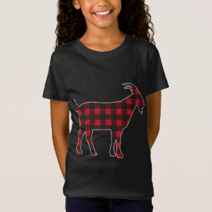 Red Pset Goat Merry Kerstbevalling Family Paj T-shirt