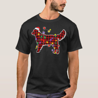 Red Pset Golden Retriever kerstpyjama Famil T-shirt