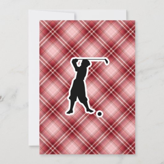 Red Pset  Golfer Kaart (Achterkant)