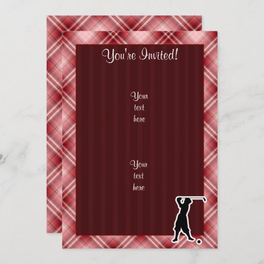 Red Pset Golfer Kaart (Voorkant / Achterkant)