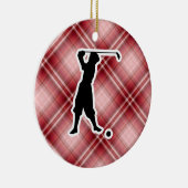Red Pset Golfer Keramisch Ornament (Rechts)