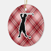 Red Pset Golfer Keramisch Ornament (Links)