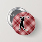 Red Pset  Golfer Ronde Button 5,7 Cm (Voorkant /achterkant)