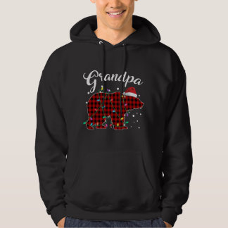 Red Pset Grandpa Beer Matching Buffalo Pajama Hoodie