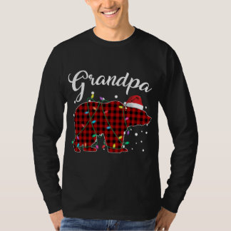 Red Pset Grandpa Beer Matching Buffalo Pajama T-shirt