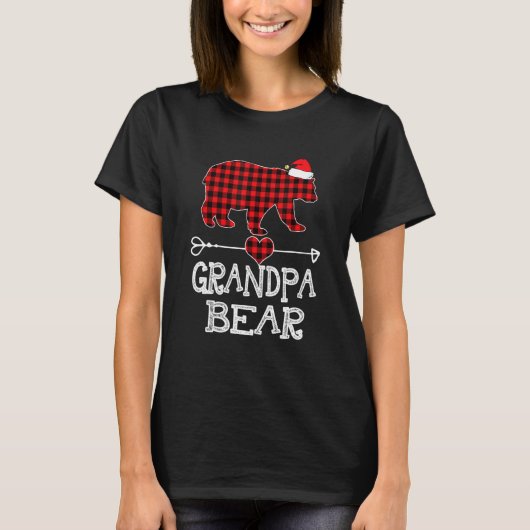 Red Pset Grandpa Beer Matching Pajama Family T-shirt (Voorkant)