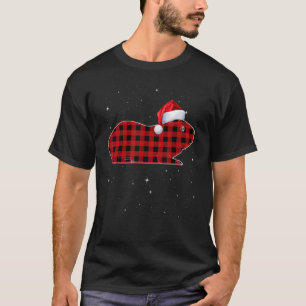Red Pset Guinea Pig Kerstmis Matching Buffalo Fa T-shirt