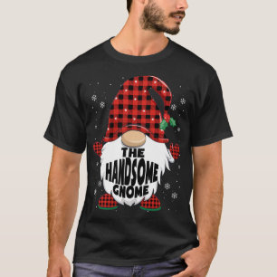 Red Pset Handsome Gnome kerst T-shirt