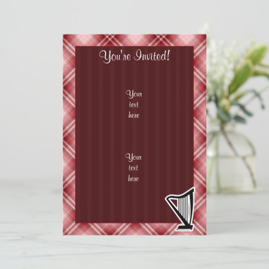 Red Pset Harp Kaart (Staand voorkant)