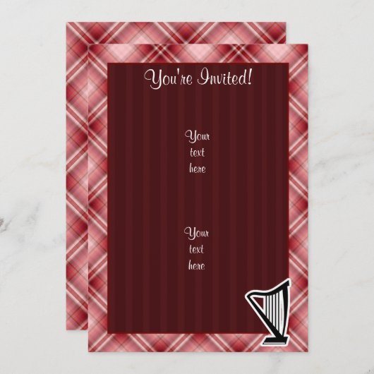 Red Pset Harp Kaart (Voorkant / Achterkant)