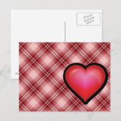 Red Pset Heart Briefkaart (Voorkant / Achterkant)