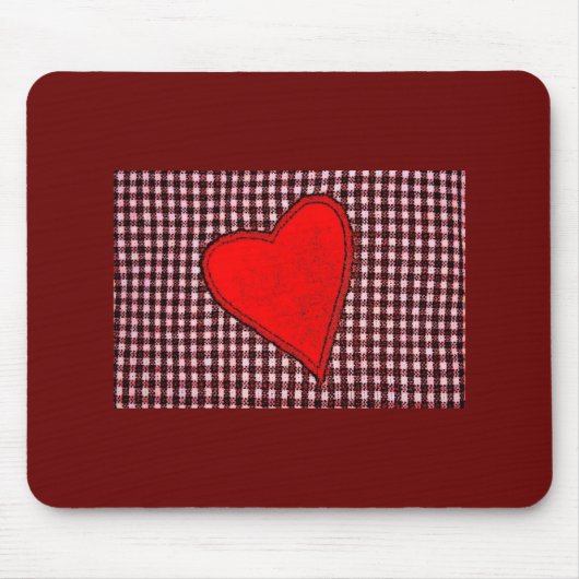 Red Pset Heart Muismat (Voorkant)