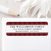 Red Pset Holiday kerstcadeaulabels Etiket (Insitu)