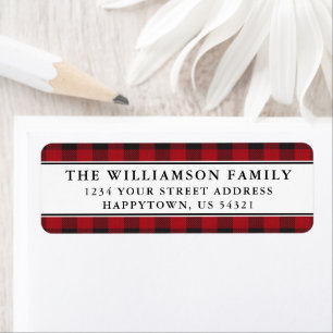 Red Pset Holiday kerstcadeaulabels Etiket