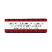 Red Pset Holiday kerstcadeaulabels Etiket (Voorkant)