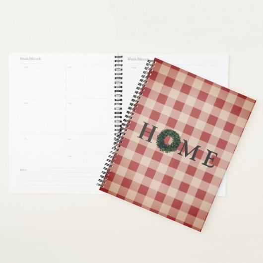 Red Pset HOME Script Gingham Land Planner (Display)