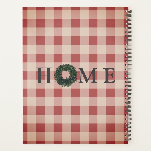 Red Pset HOME Script Gingham Land Planner (Achterkant)