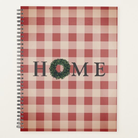 Red Pset HOME Script Gingham Land Planner (Voorkant)