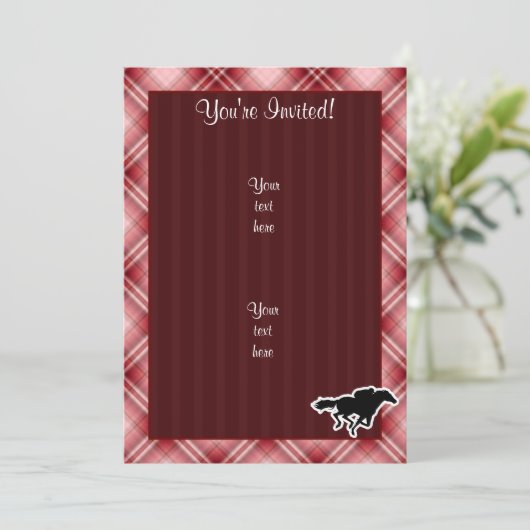 Red Pset Horse Racing Kaart (Staand voorkant)