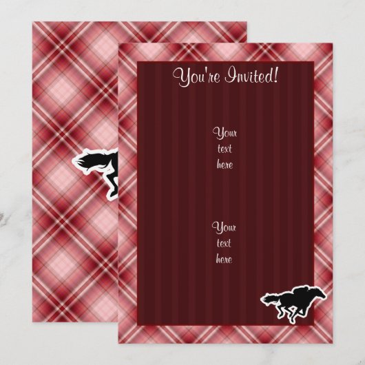 Red Pset Horse Racing Kaart (Voorkant / Achterkant)