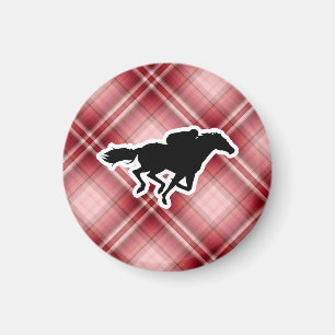 Red Pset Horse Racing Magneet