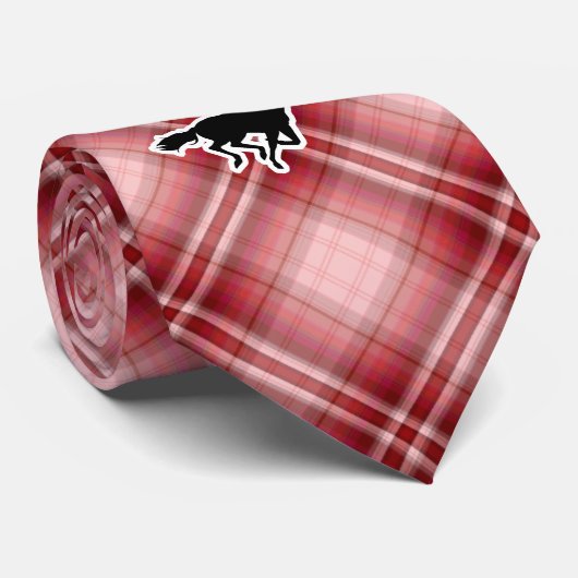Red Pset Horse Racing Stropdas (Opgerold)