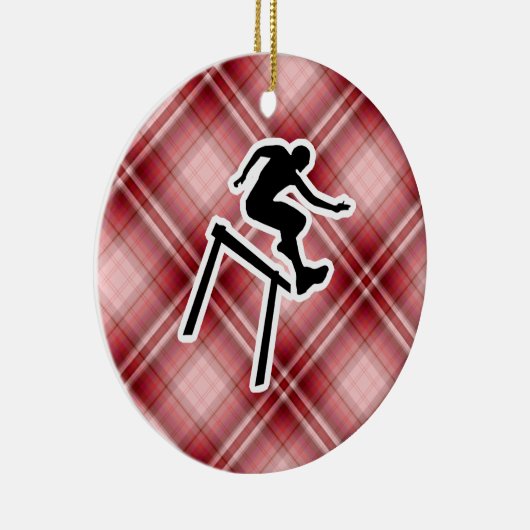 Red Pset Hurdler Keramisch Ornament (Rechts)