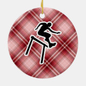 Red Pset Hurdler Keramisch Ornament (Achterkant)