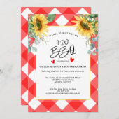 Red Pset I Do BBQ Sunflower Vrijgezellenfeest Kaart (Voorkant / Achterkant)