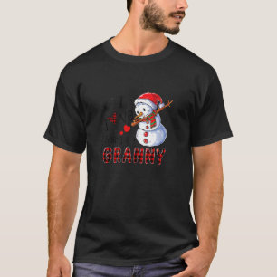 Red Pset I Love is a Granny Snowman Dabbing Ch T-shirt