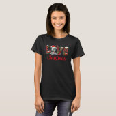 Red Pset Irish Wolfhound Love Kerstpyjama F T-shirt (Voorkant volledig)
