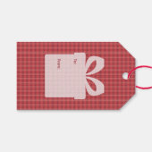 Red Pset kerst Cadeaulabel (Voorkant (Horizontaal))