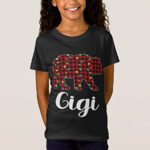 Red Pset Kerstlams Gigi Beer Xmas Pajama T-shirt