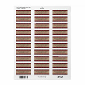 Red Pset Kraft Holiday Return Address Labels (Full Sheet)