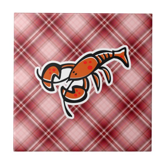Red Pset Lobster Tegeltje (Voorkant)