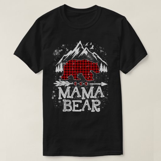 Red Pset Mama Beer Kerstmis Pajama Matching Fami T-shirt (Design voorkant)